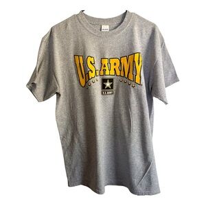 Gray U.S. Army Tee with Yellow Print